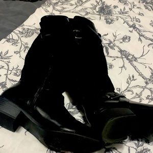 Rampage black zip boots. Size 6 1/2 wide wore once